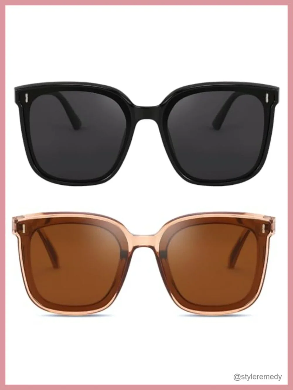 Oversized Vintage Polarized Sunglasses Square Classic Simple Unisex